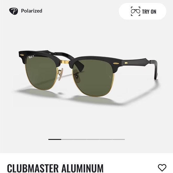 Like new polarized Clubmaster Ray Ban sunglasses - Picture 3 of 8